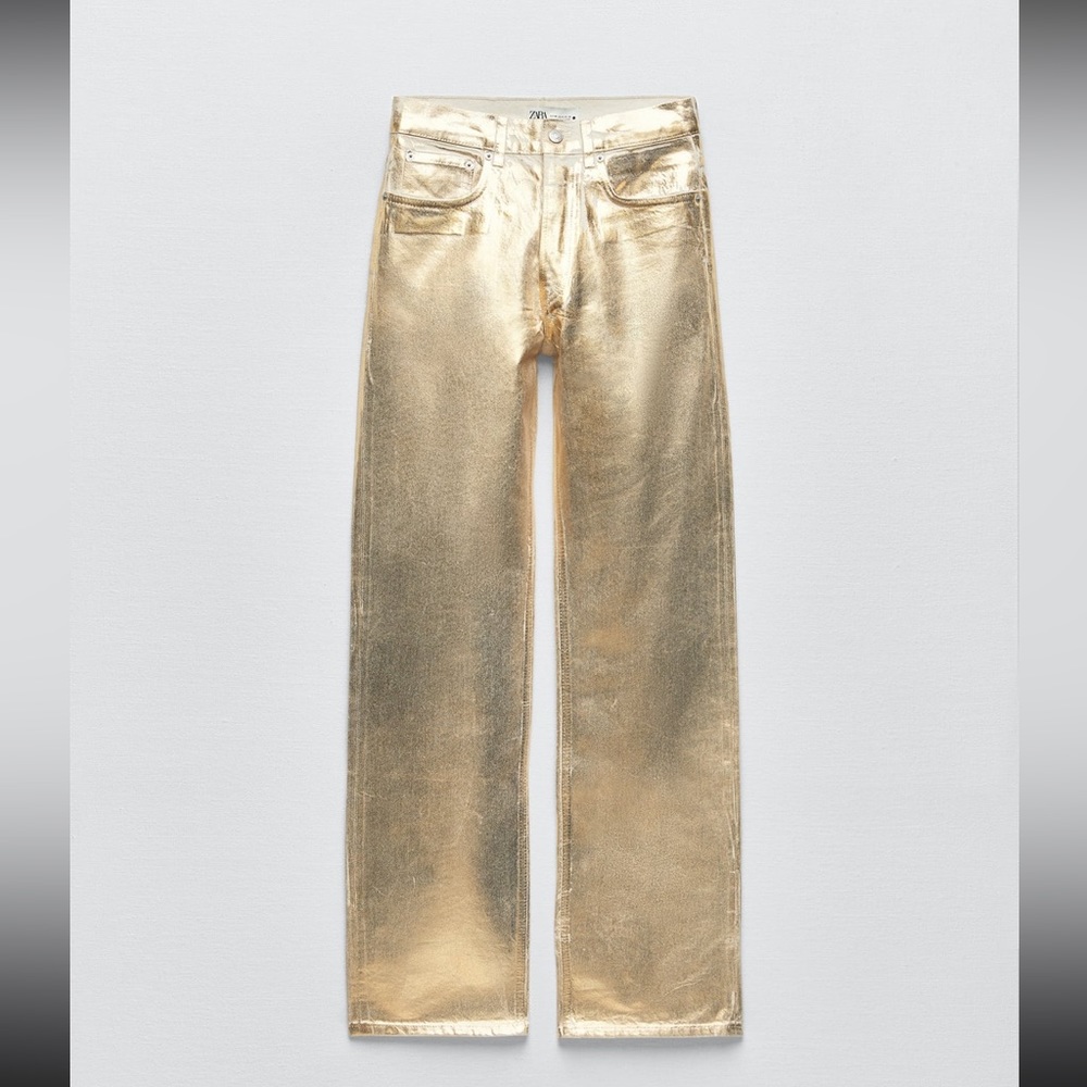 NWT Viral Metallic Zara Jeans